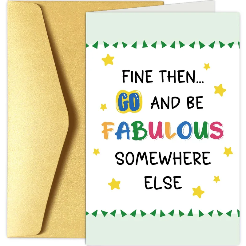 Fine Then Go Card: A Playful Farewell for Someone Leaving
