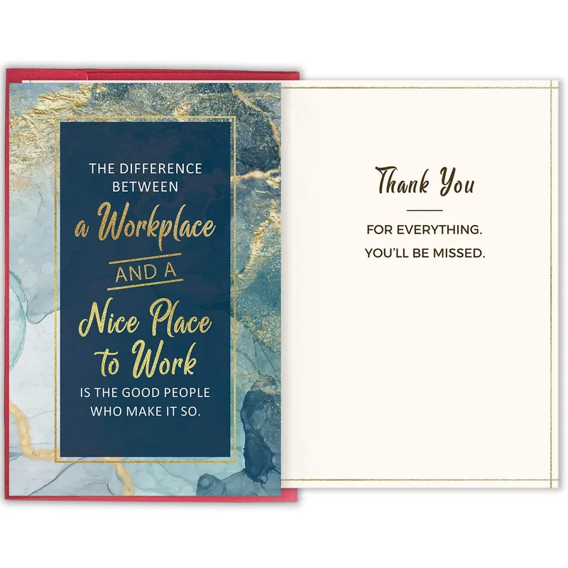Nice Place to Work Card for a Coworker Who Is Leaving