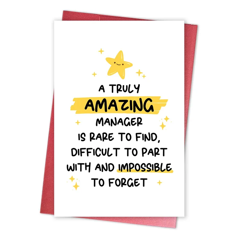 Amazing Manager Card for a Boss Who Makes Work Better