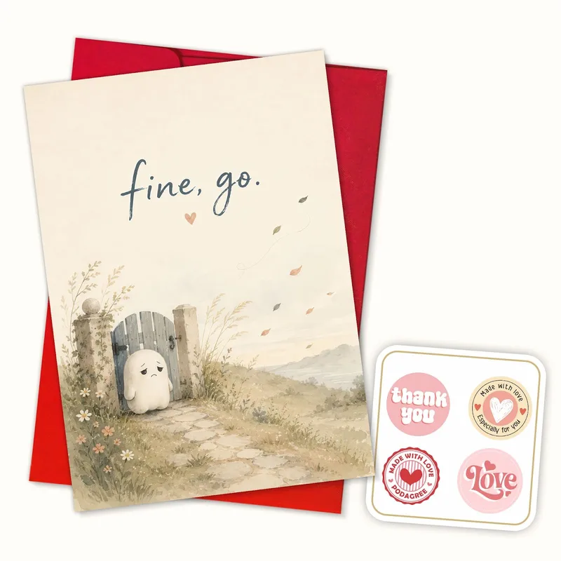 Sad Ghost Goodbye Card for a Coworker Leaving