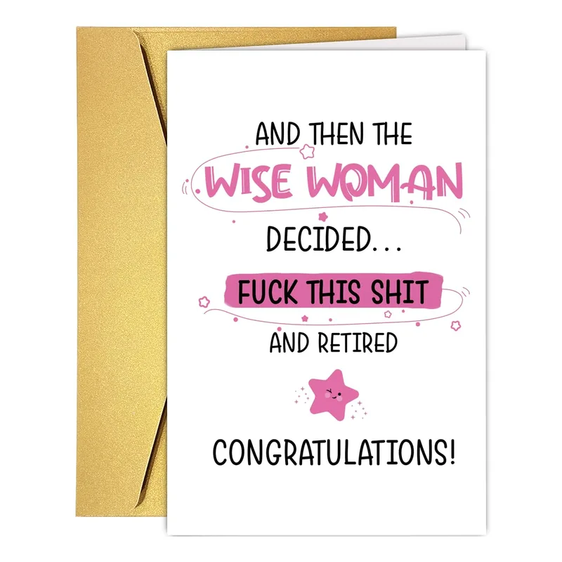 And Then The Wise Woman Card for Retirement Fun