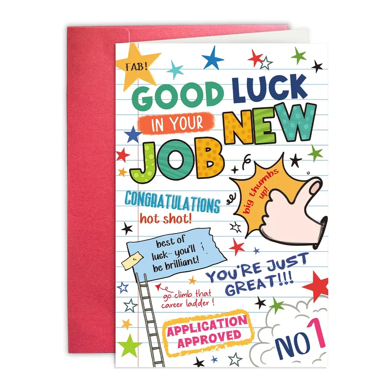 Congratulations New Job Card for a Fresh Start at Work