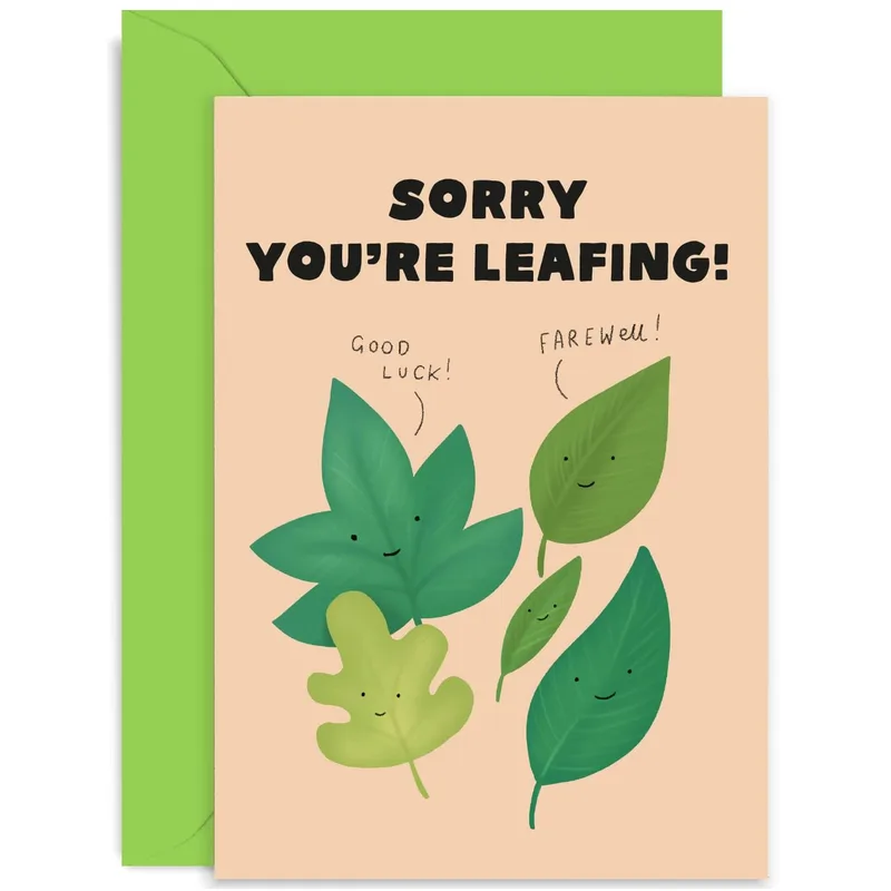 Sorry You're Leafing Good Card for a Coworker Leaving