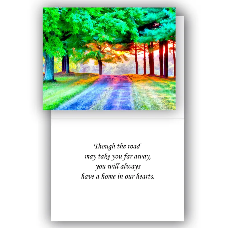 Though the road may Card for a Coworker Who Is Moving On