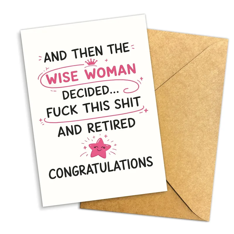 Wise Woman Retired Card for a Boss or Coworker