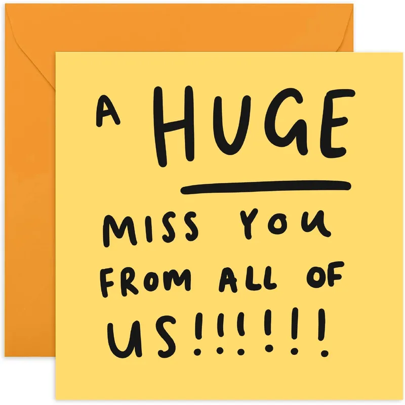 Huge Miss You Card for a Departing Team Member or Colleague