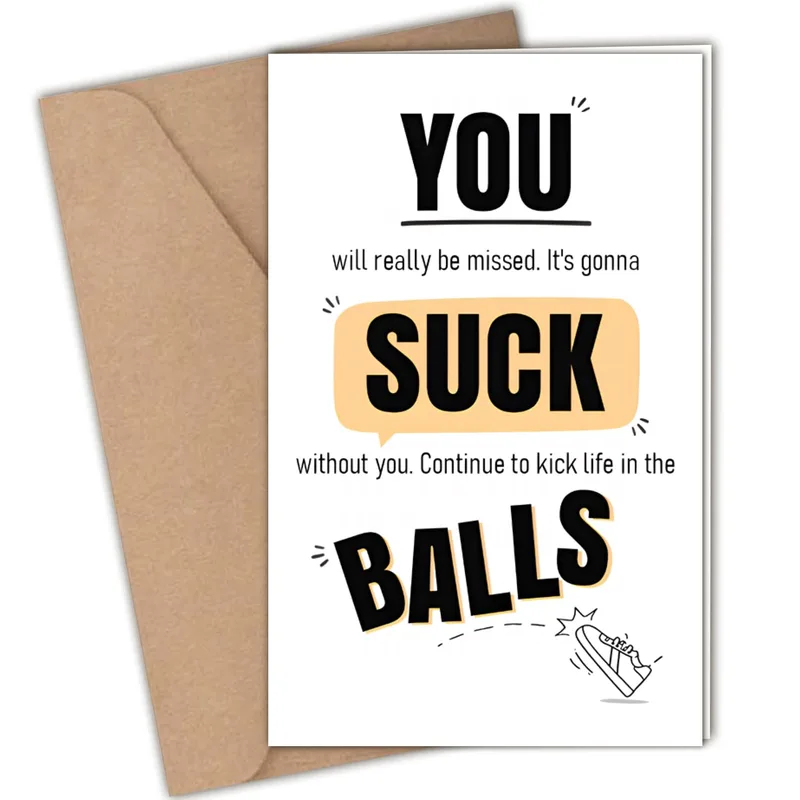 Sarcastic Goodbye Card for Your Coworker Who Is Leaving