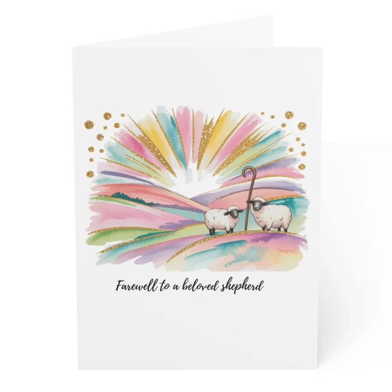 Shepherd Farewell Card: A Goodbye for a Beloved Pastor