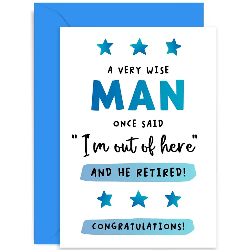 A Very Wise Man Card: Funny Retirement Card for a Coworker