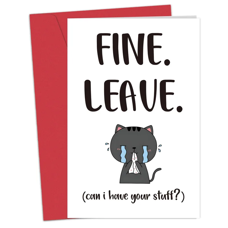 Can I Have Your Stuff Card: A Farewell Joke for a Coworker