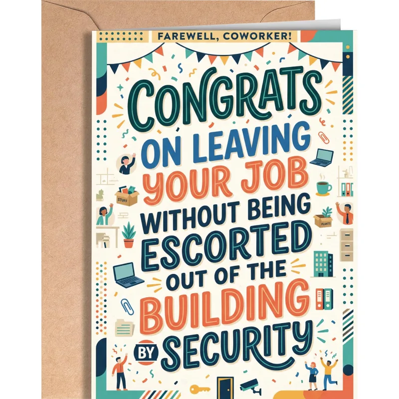 Escorted Out Security Card for Coworkers Leaving