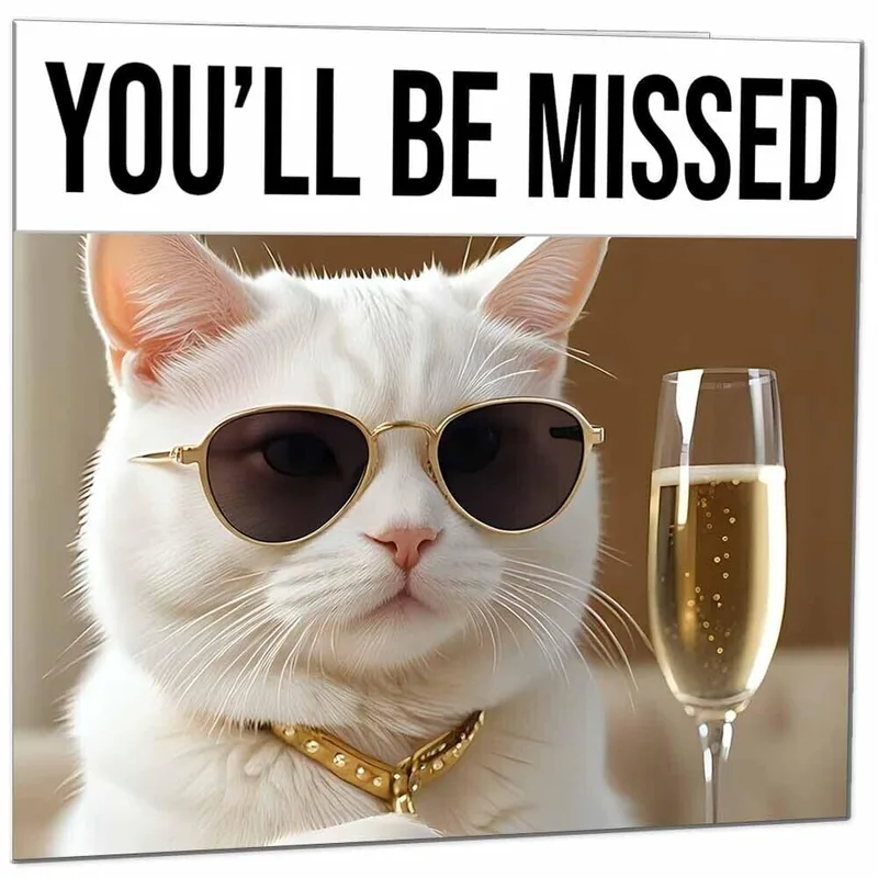 Cat Lover Goodbye Card: You'll Be Missed Cat Design
