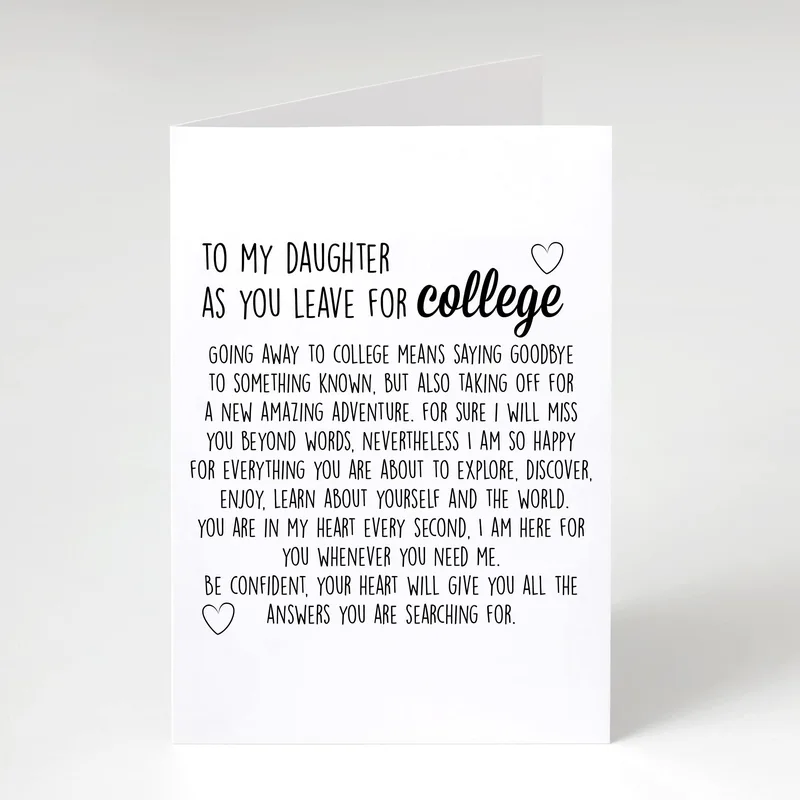 Daughter Going to College Card: A Heartfelt Goodbye