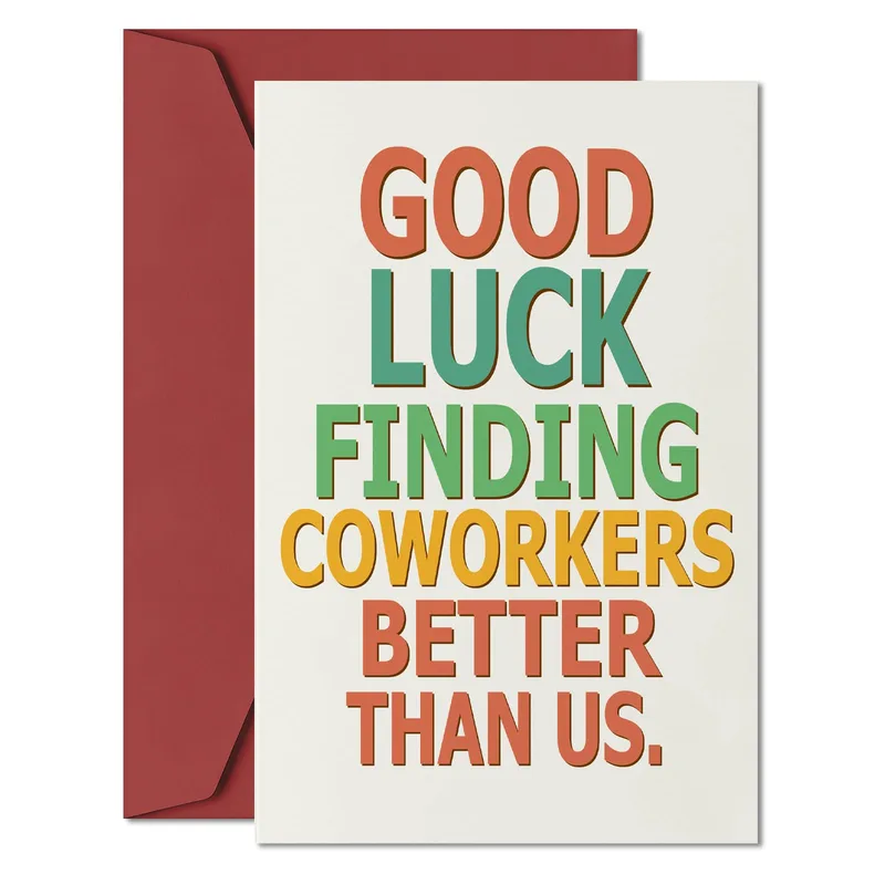 Good Luck Finding Coworkers Card for a Departing Teammate