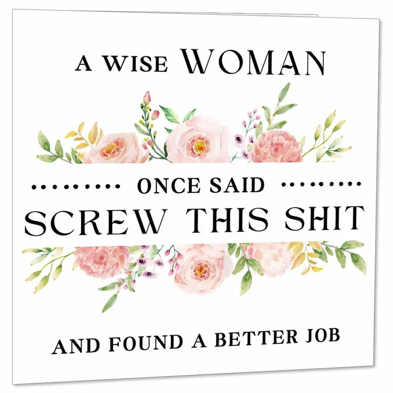 Better Job Card: A Wise Woman's Parting Words