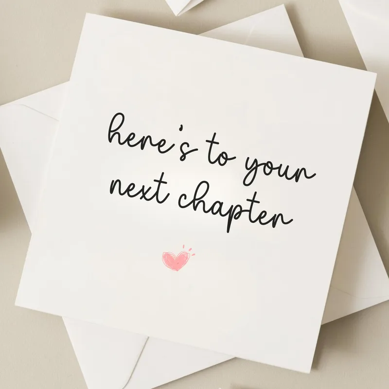 Minimal Script Typography Card for a New Chapter