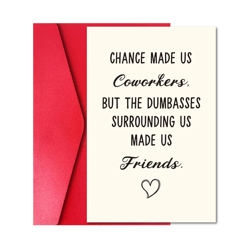 Funny Coworker Friend Card: Chance Made Us Coworkers