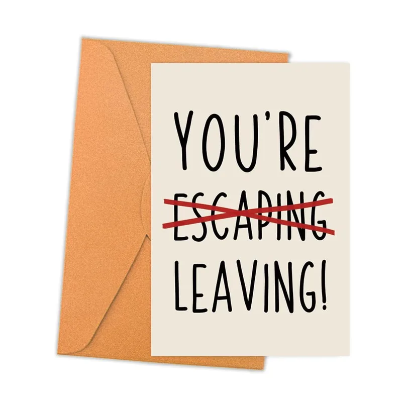 Going Away Escape Card for a Coworker Who Is Leaving