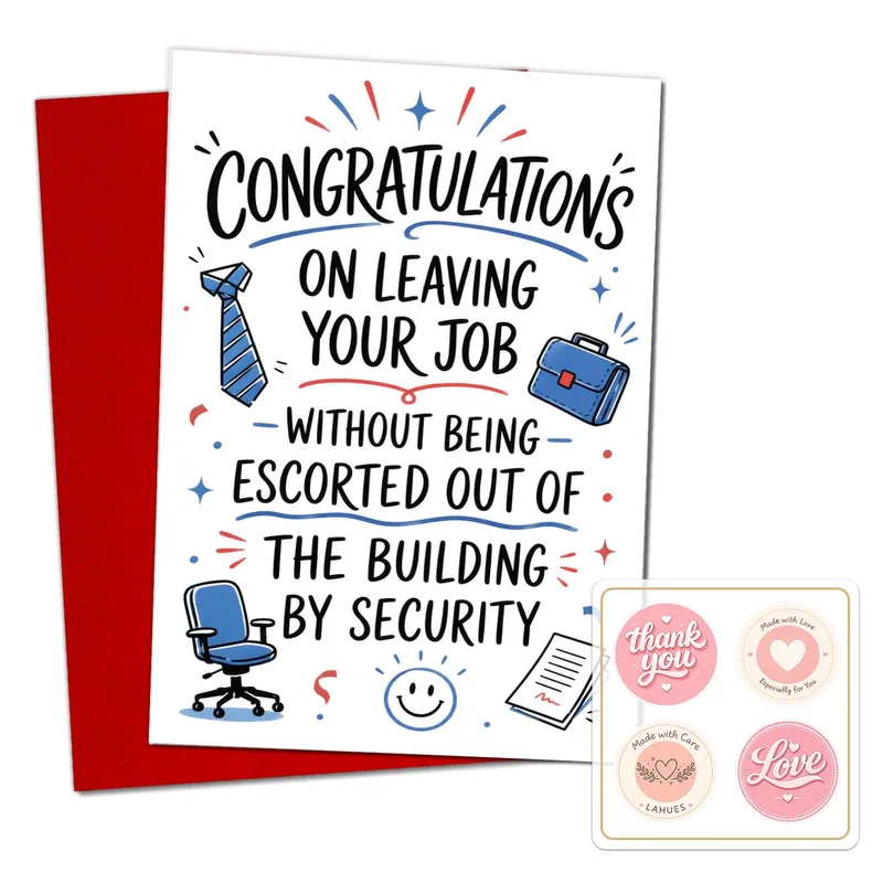 Funny Congratulations Card for a Coworker Who Left Quietly
