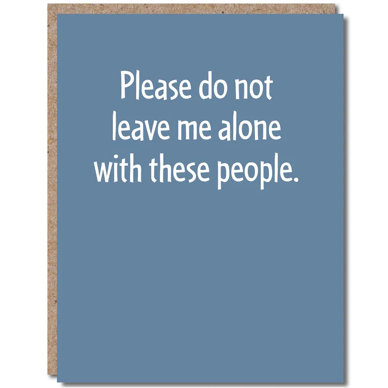 Alone with These People Card for Coworkers Leaving