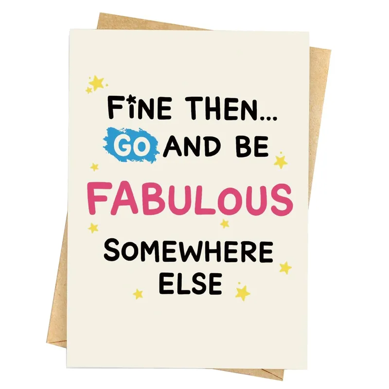 Black Pink Blue Typography Card for a Coworker Leaving
