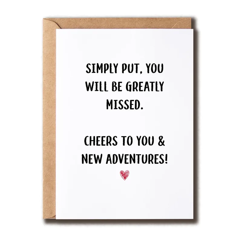 Simply Put Card: A Farewell Note for a Coworker Who Is Moving On