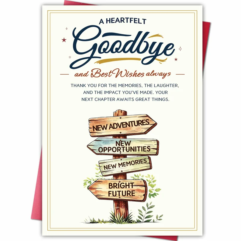 A heartfelt Goodbye and best Card for your coworker