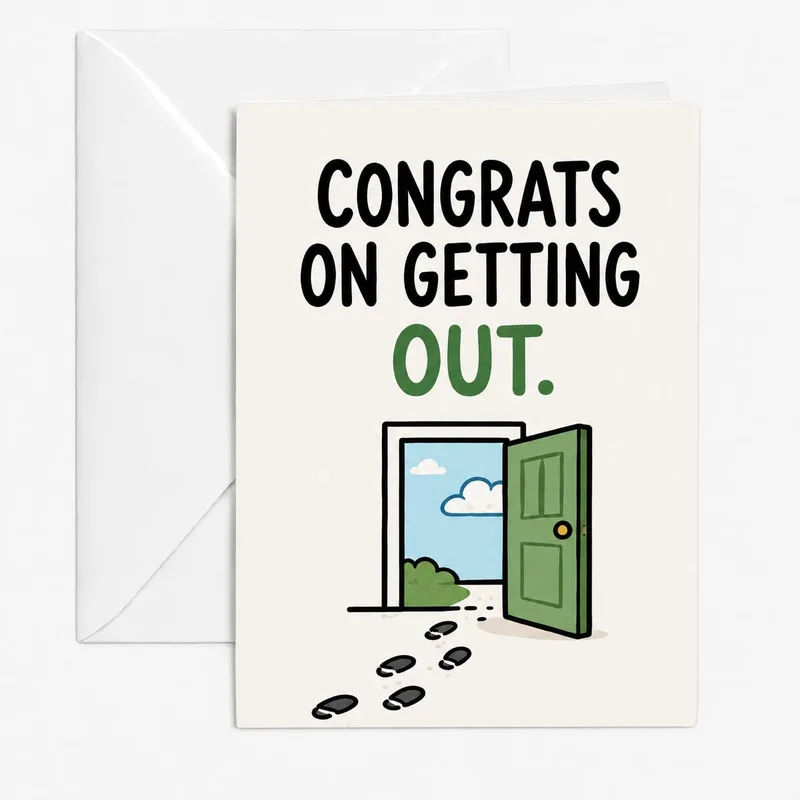Release Day Card: Congrats on Getting Out