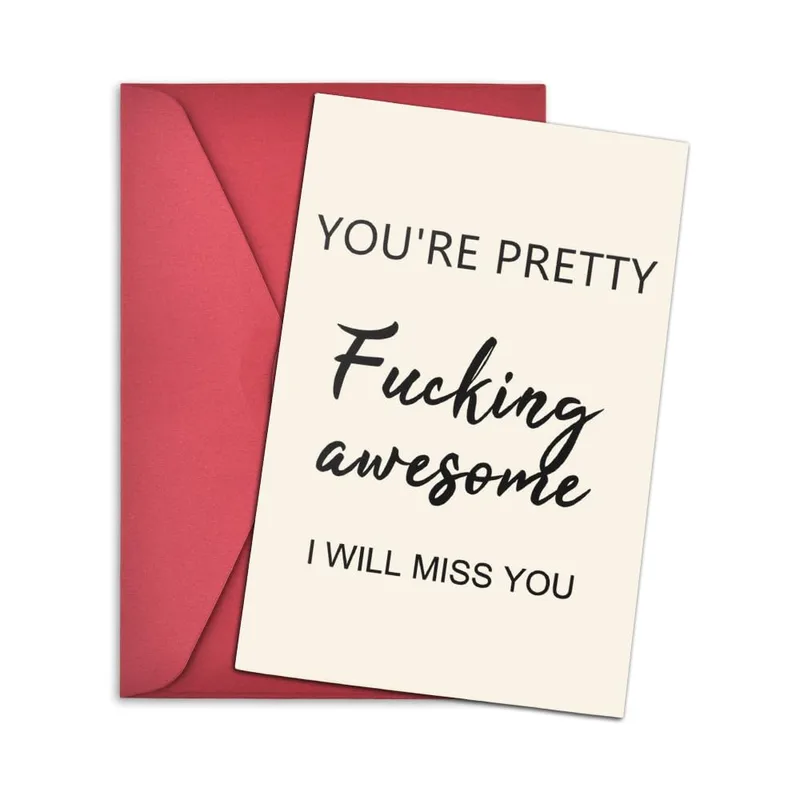 You're Pretty Fucking Card for a Coworker Who Is Leaving