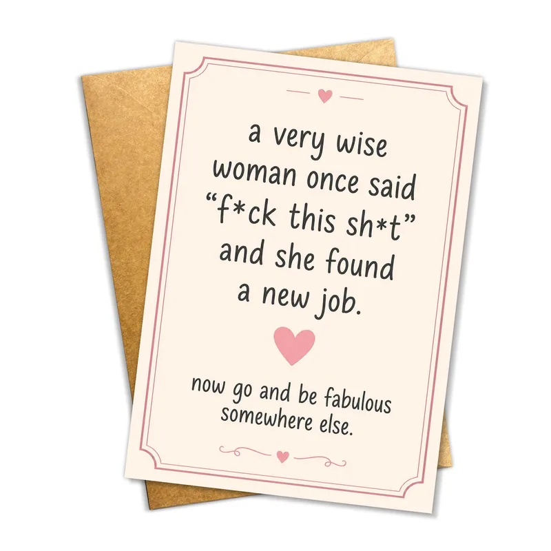 A Very Wise Card for a New Job Start