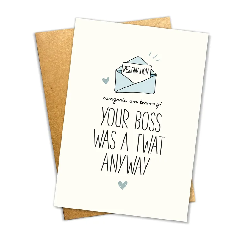 Boss Was Awful Card for a Coworker Who Just Left