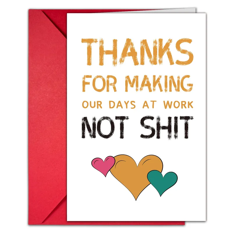 Thanks Coworker Card: Funny Thank You for Work Friends
