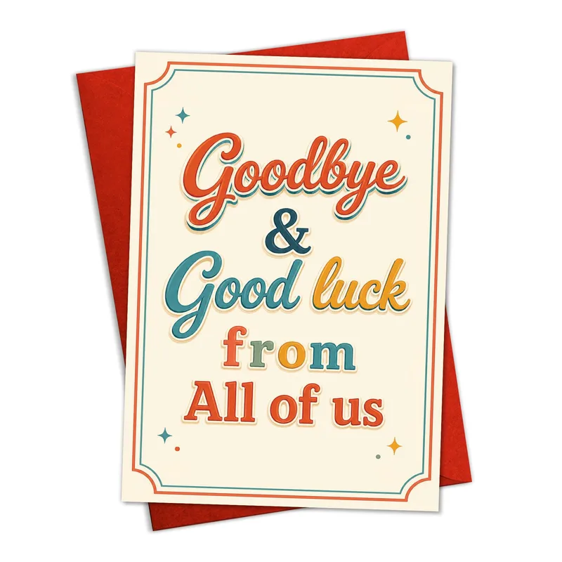Goodbye Good Luck from All Card: A Farewell for Your Team