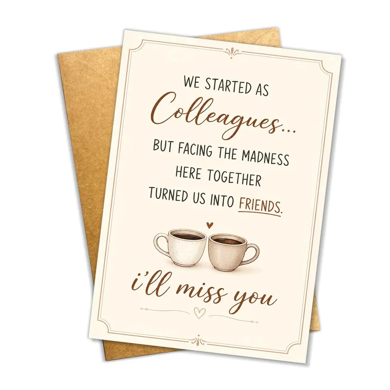 Colleagues Turned Friends Card for Your Work Friend