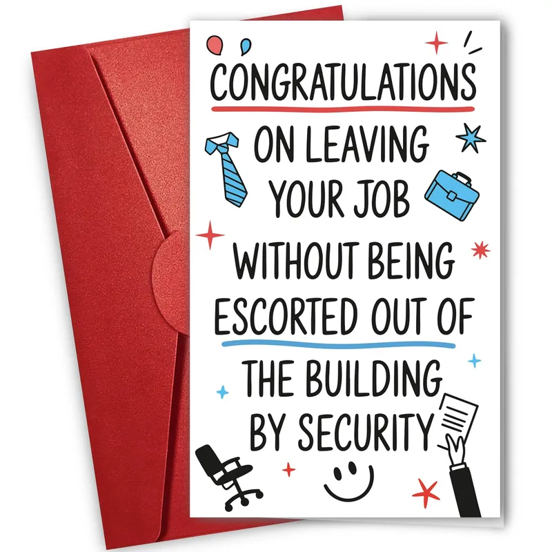 Congratulations on Leaving your Job Card for a Smooth Departure