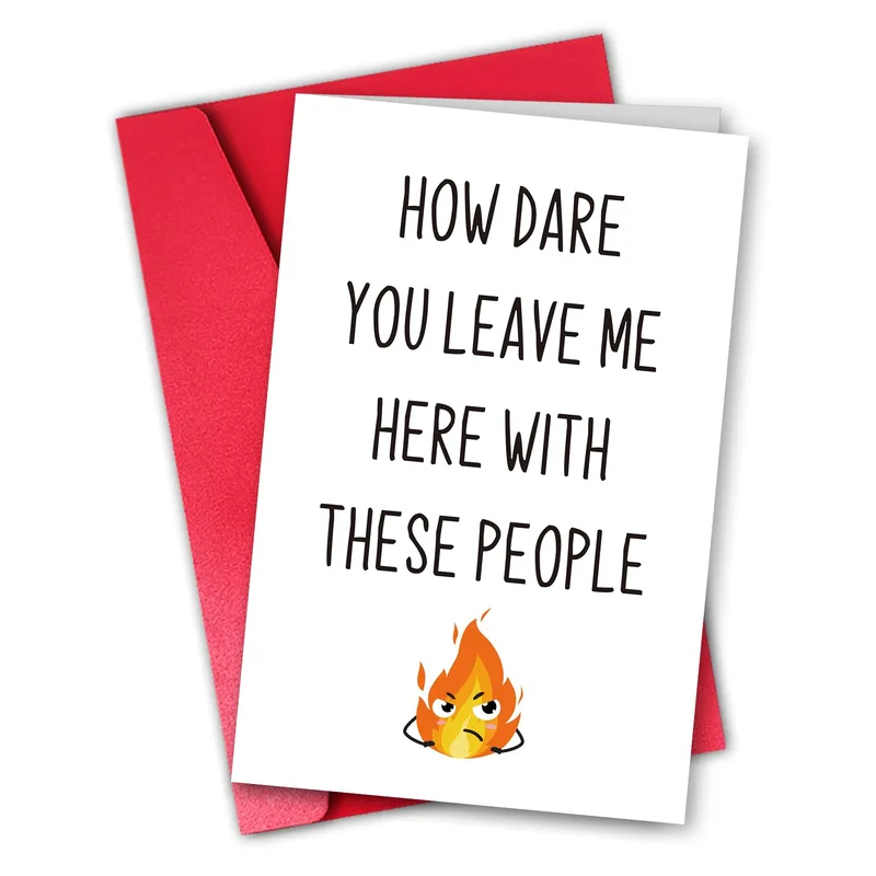 Angry Flame Card: A Funny Farewell for a Leaving Coworker