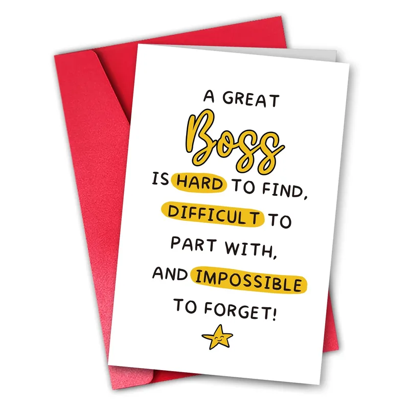 A Great Boss Is Hard Card for Farewell and Retirement