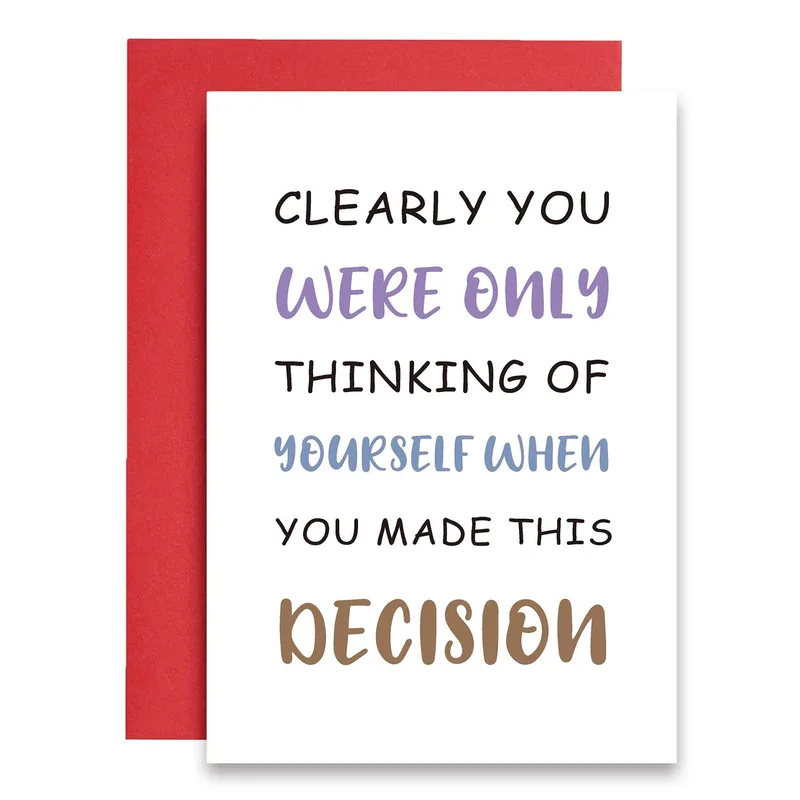Bad Decision Card: A Funny Farewell for the Coworker Who Left
