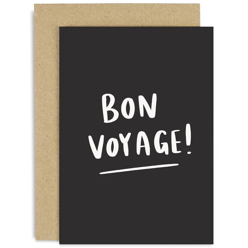 Safe Travels Card for Bon Voyage Farewell