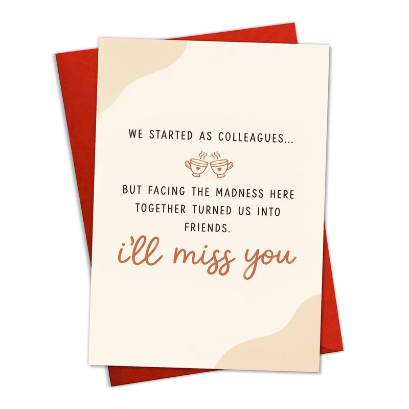 Coworker Friendship Card Celebrating Office Bonds and Farewells