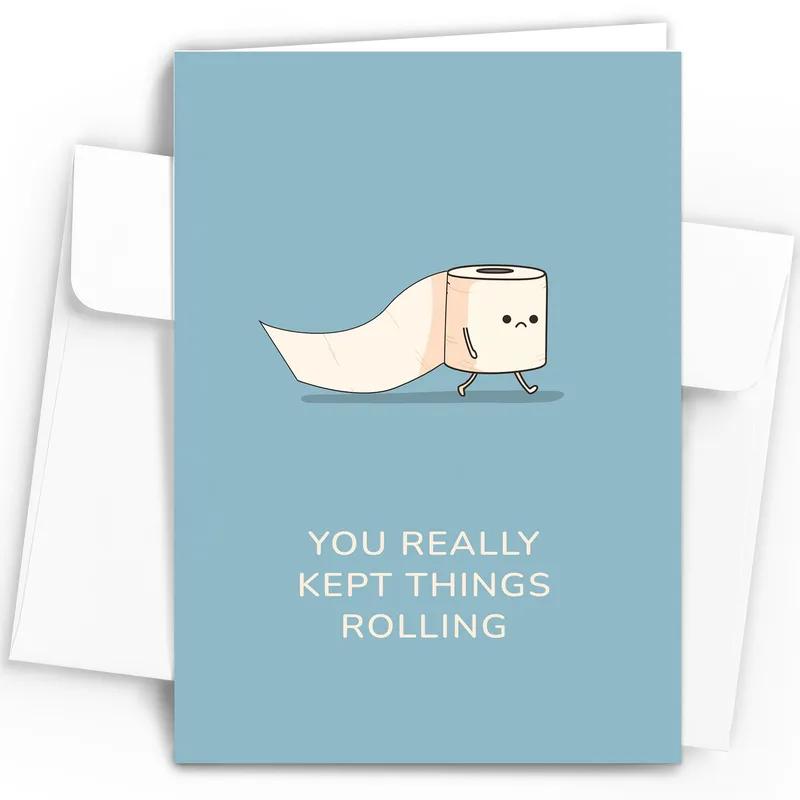 Toilet Paper Roll Coworker Card for a Fun Farewell