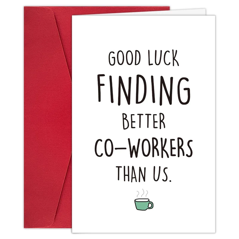 Black White Card Farewell Card features bold text wishing