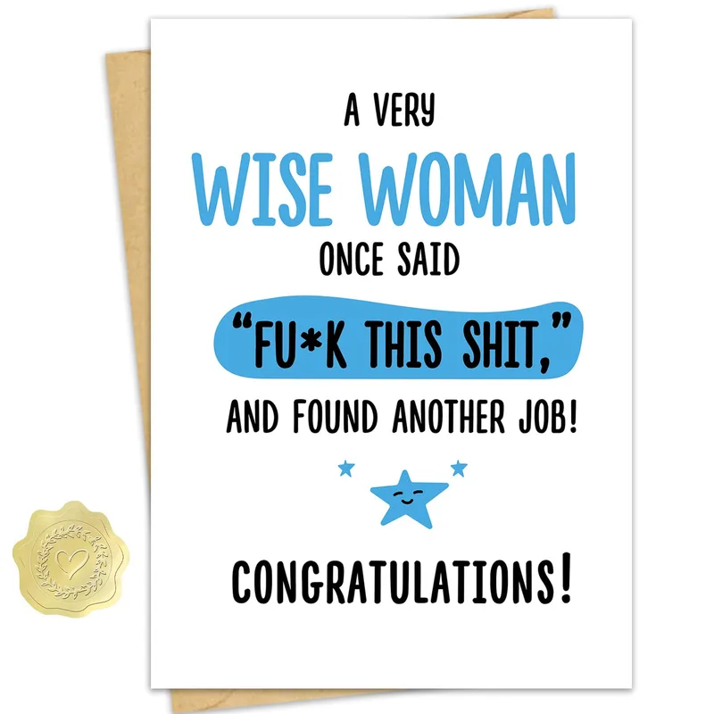 Blue Gold Seal New Job Card: Wise Woman Found Another Job