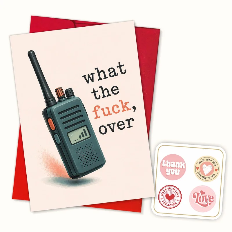 Talkie Pink Card Farewell Card for a Coworker Leaving with Humor