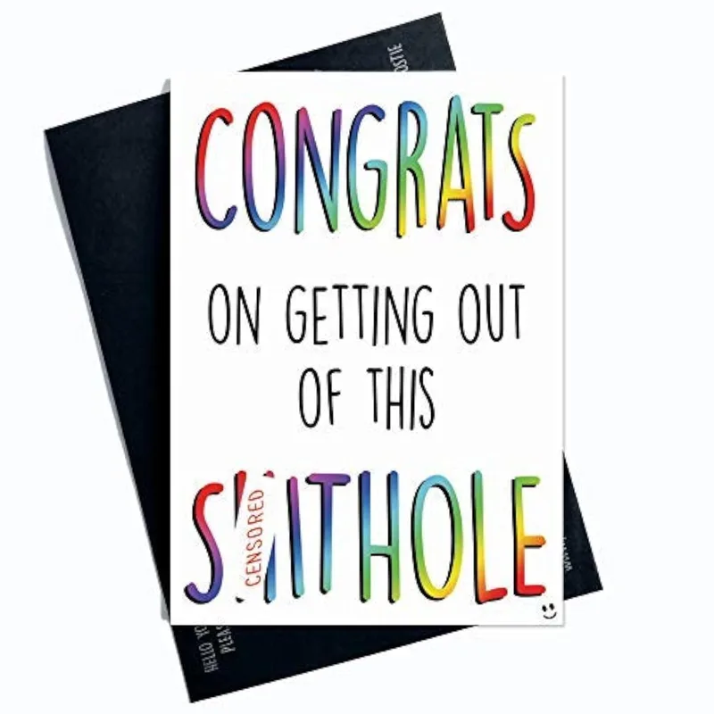 Rainbow White Card Farewell Card for the Coworker Who Needs to Leave