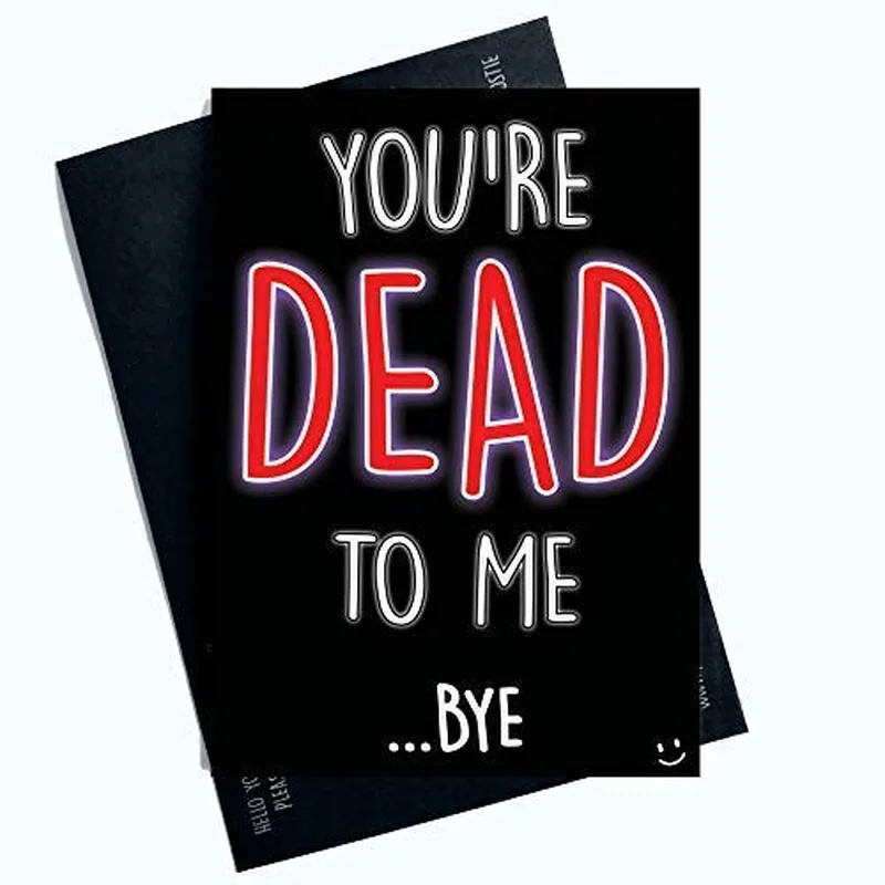 Red White Neon Farewell Card for the Coworker You Miss Already