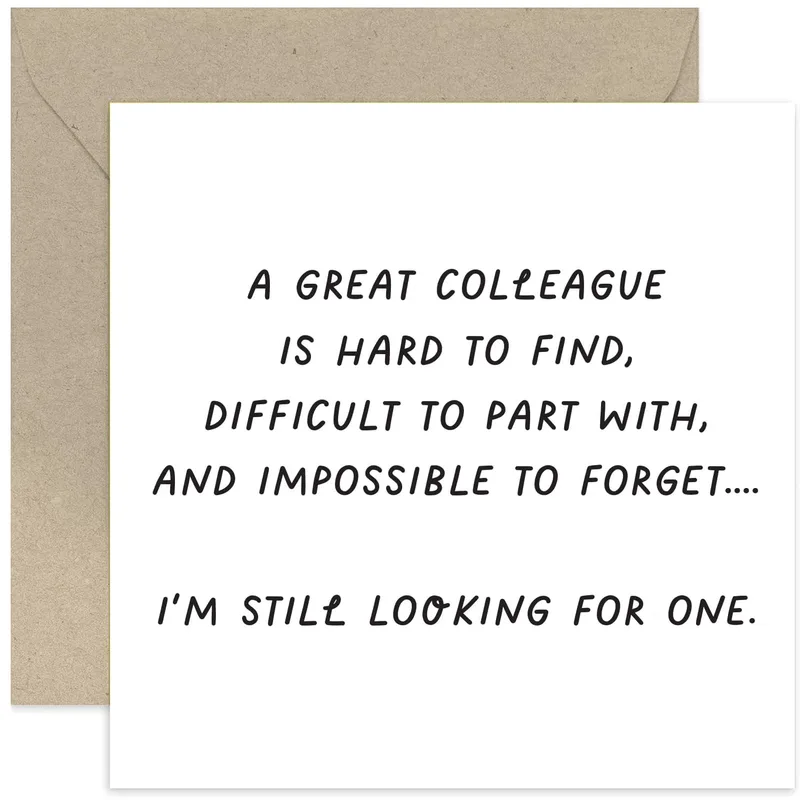 Minimal Serif Kraft Farewell Card for a Coworker Leaving the Team
