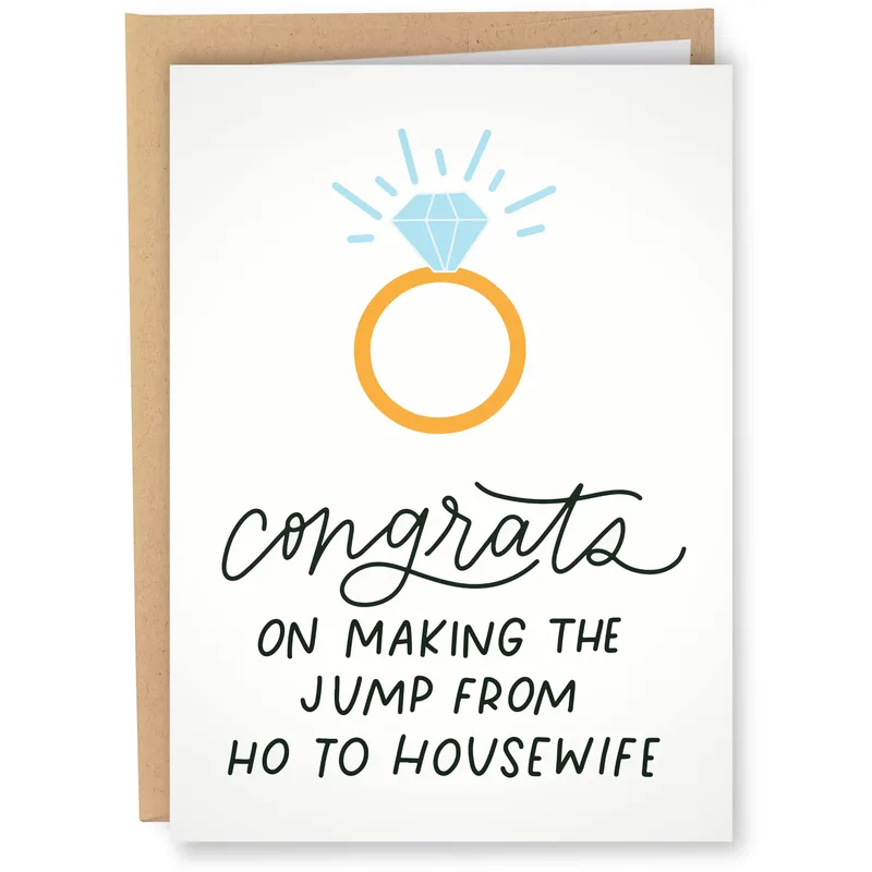 Engagement Congrats Card: A Playful Ring Joke for the Bride-to-Be
