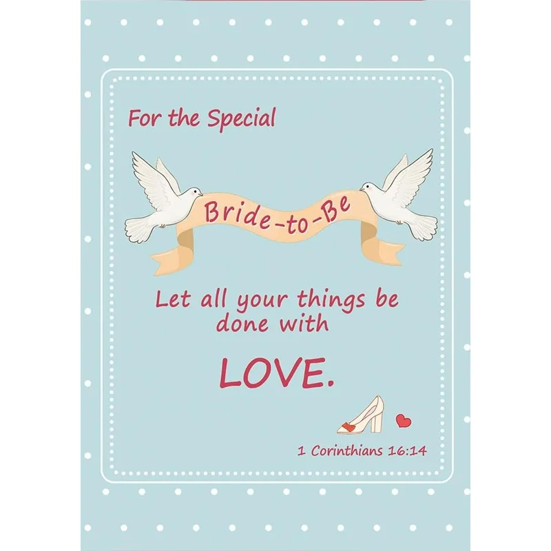 Wedding Bride Card with Doves and a Bridal Banner