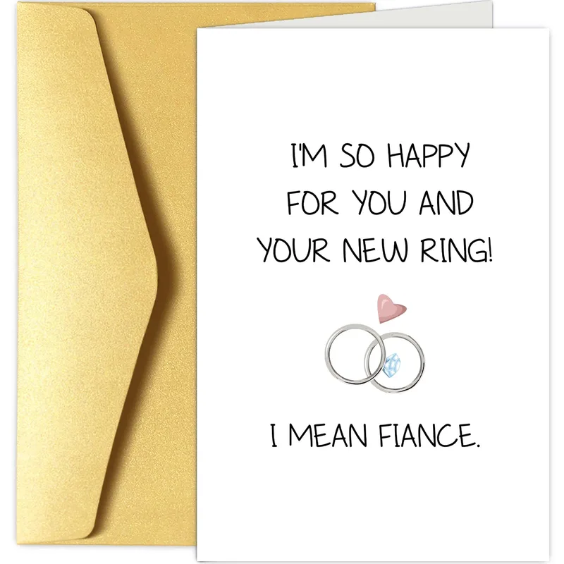 Silver Rings Diamond Card: A Funny Engagement Card